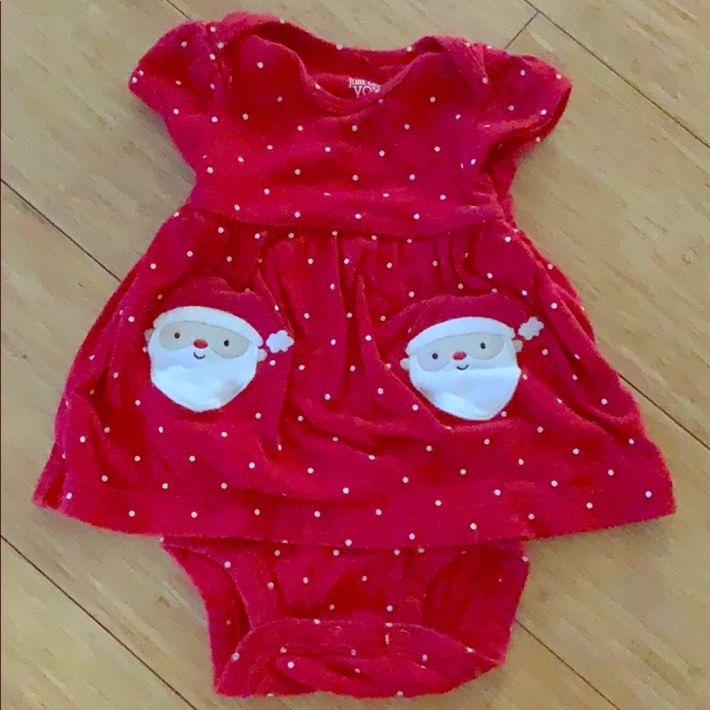 Carters 3M Santa Onesie
